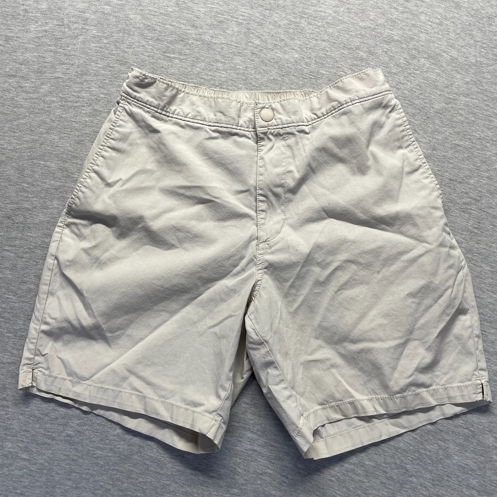 Old Navy Chino Shorts Mens Medium Beige Nylon Blend Stretch Casual Everyday Wear
